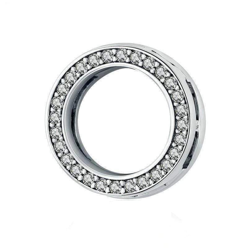 Classic Circle Charm Charms Unique Leather Bracelets Silver