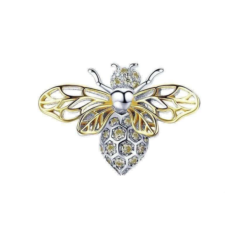 Classic Honey Bee Charm Charms Unique Leather Bracelets Silver