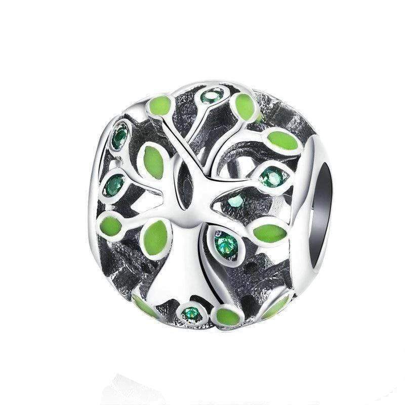 Classic Tree of Life Charm Charms Unique Leather Bracelets Silver