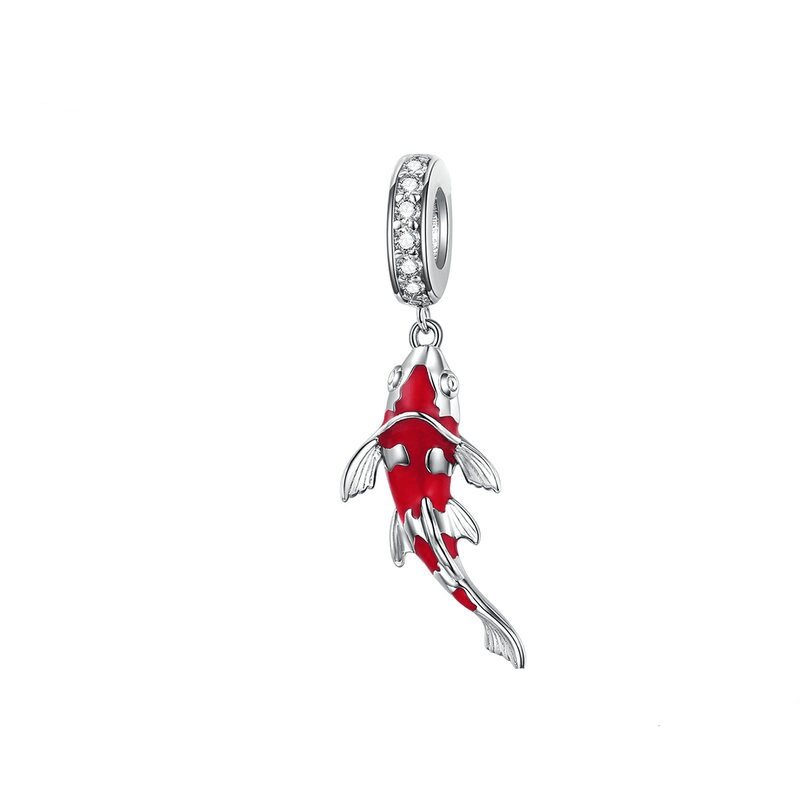 Red Fish Charm Charms Unique Leather Bracelets Red