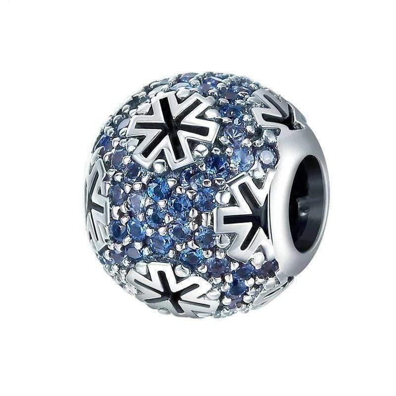 Snowflake Charm Charms Unique Leather Bracelets Silver