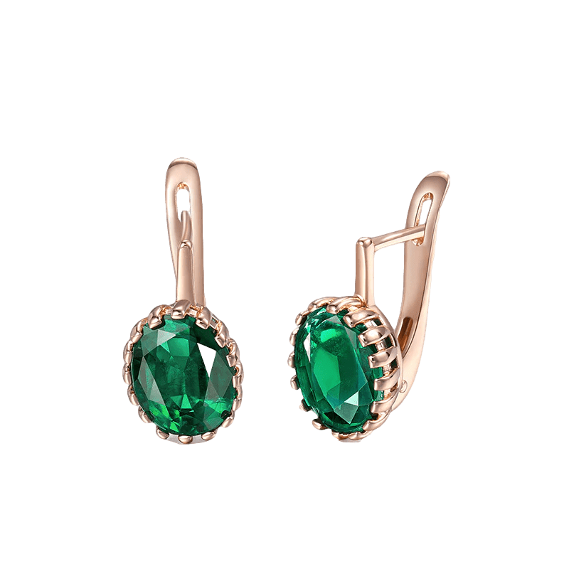 Emerald Stone Earrings Drop Unique Leather Bracelets Rose Gold