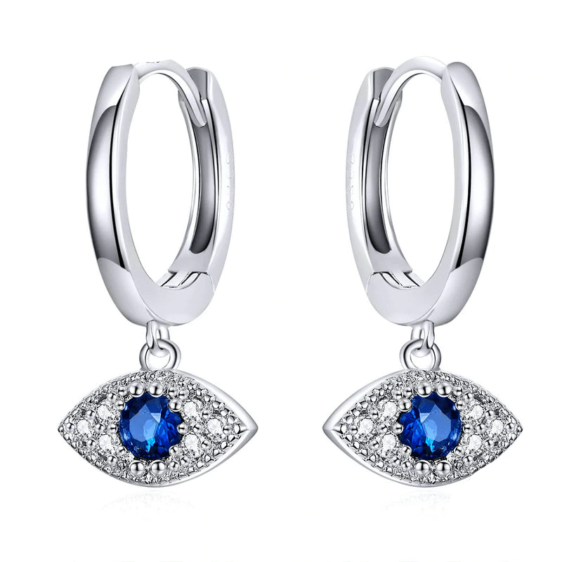 Evil Eye Drop Earrings Drop Unique Leather Bracelets Silver