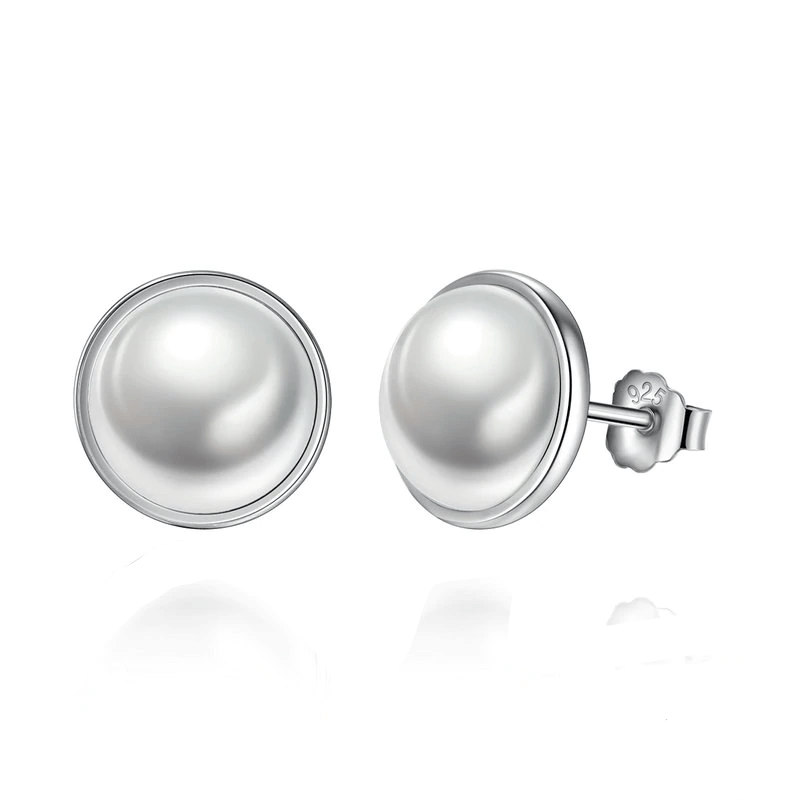 Sophisticated White Pearl Earrings Stud Unique Leather Bracelets White