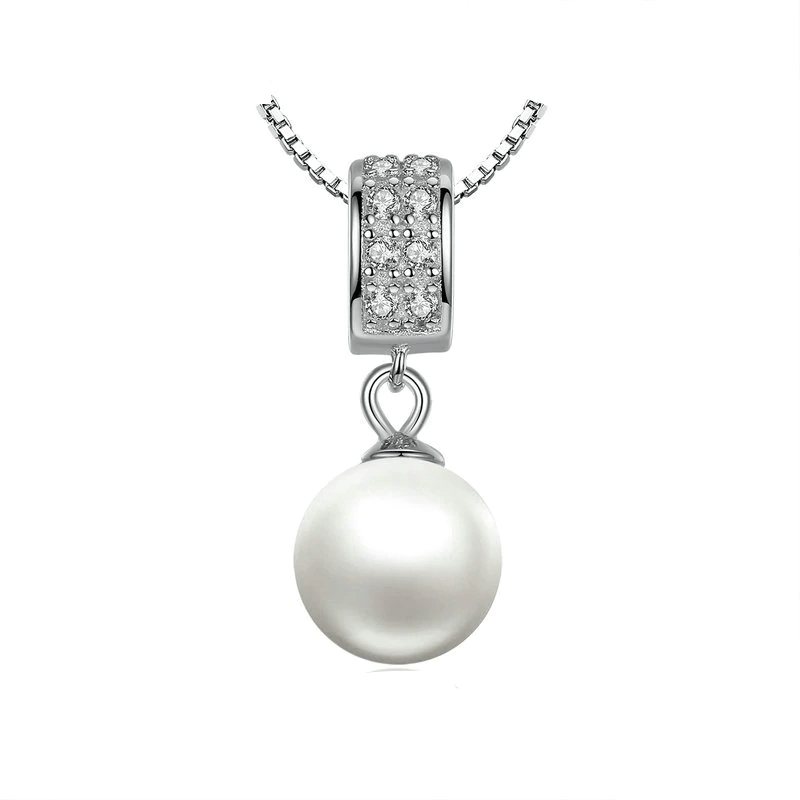 Womens Cubic Zirconia Pearl Necklace Necklaces Unique Leather Bracelets Silver