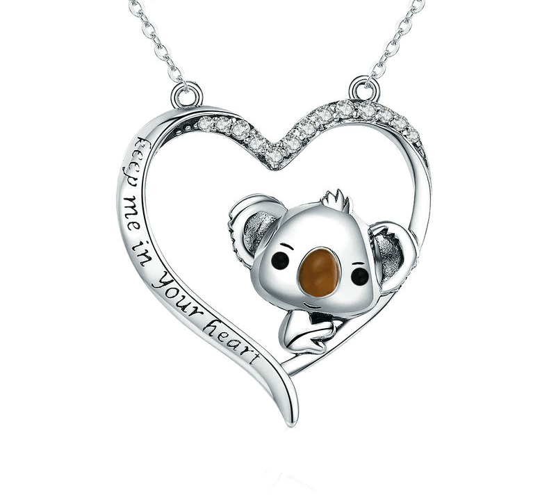 Womens Love Koala Pendant Necklace Necklaces Unique Leather Bracelets Silver