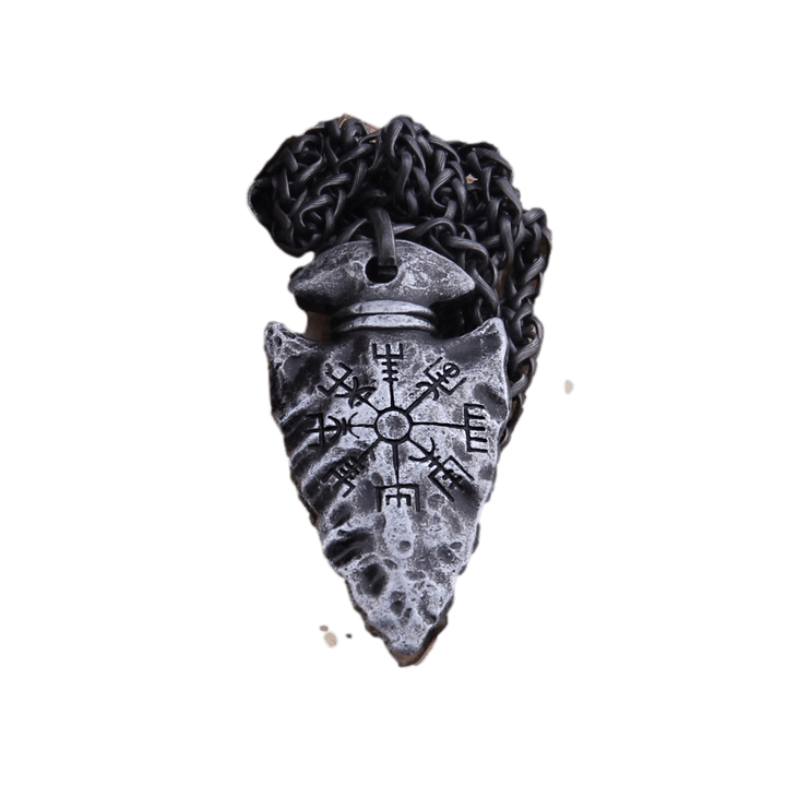 Viking Spear Pendant Necklace Pendant Unique Leather Bracelets Viking Vegvisir 70cm