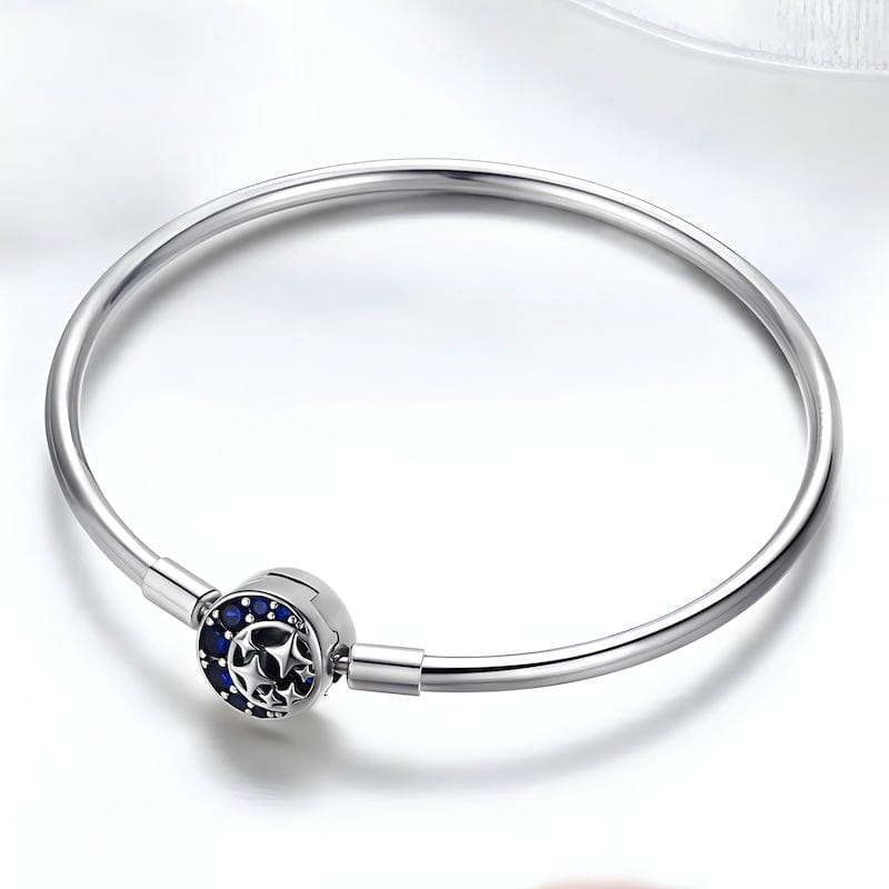 Bangle Blue Moon and Stars Bangle Bracelet Unique Leather Bracelets