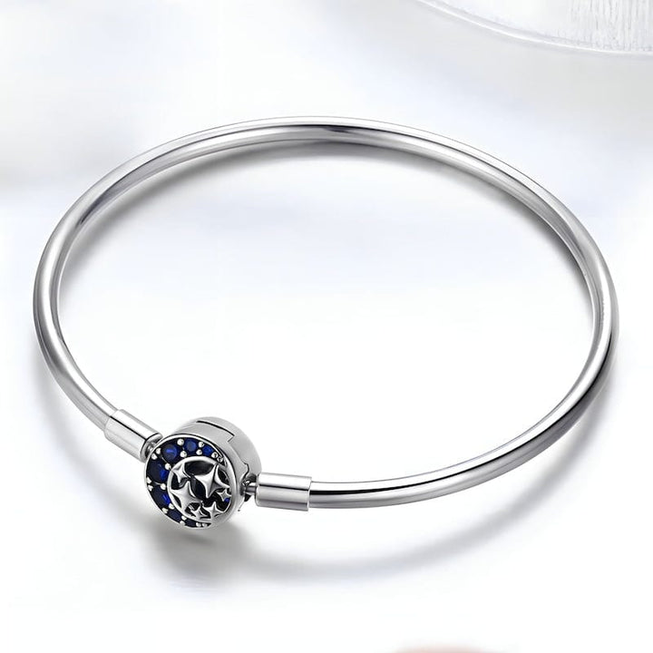 Bangle Blue Moon and Stars Bangle Bracelet Unique Leather Bracelets