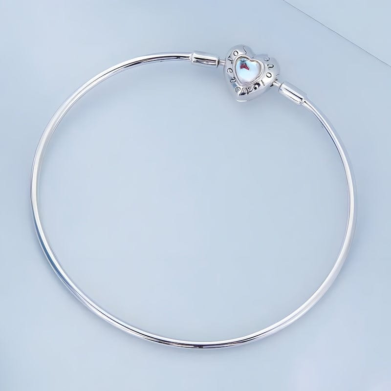 Forever Love Blue Heart Bangle Bracelet Bangle Unique Leather Bracelets   