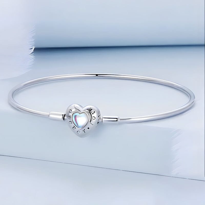 Forever Love Blue Heart Bangle Bracelet Bangle Unique Leather Bracelets   