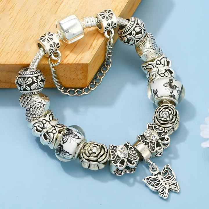 Butterfly Bracelet Charm Unique Leather Bracelets   