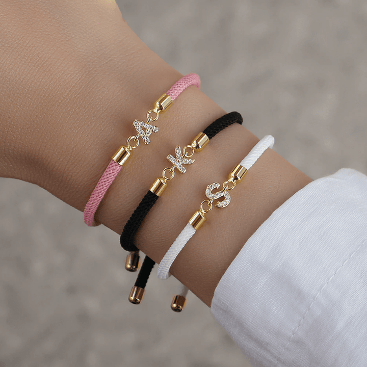Initial Bracelet Rope Red Rope Unique Leather Bracelets   