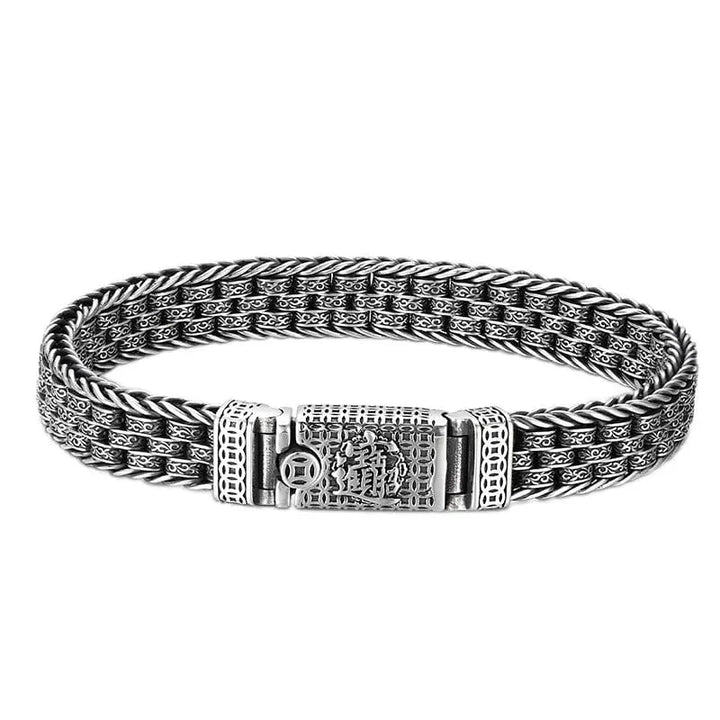 Vintage Bali style S925 silver bracelet for men