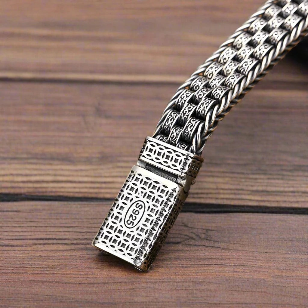 Handmade sterling silver bracelet for men