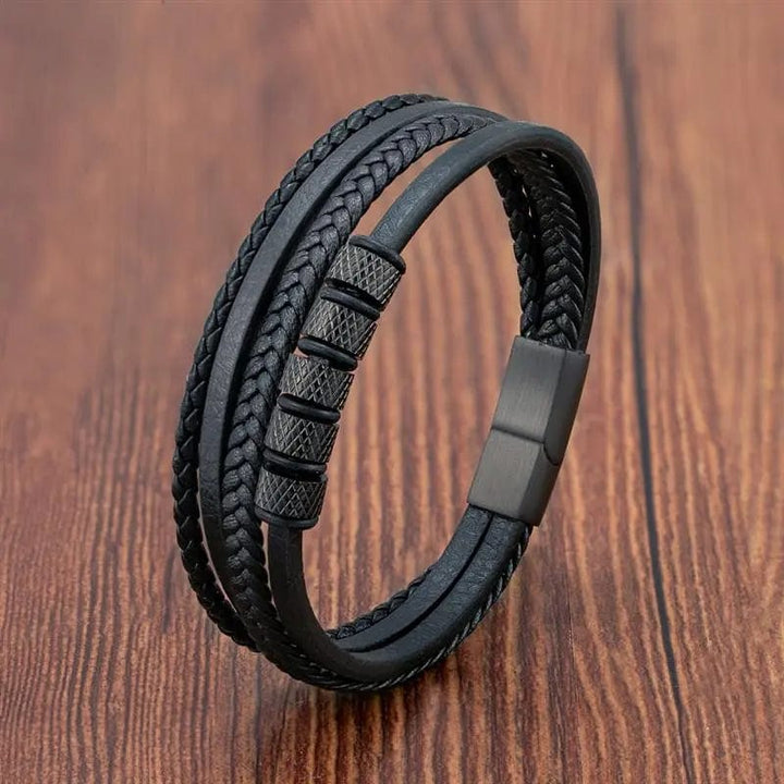 Multilayer Leather Bracelets for Men: Rugged and Refined Leather Unique Leather Bracelets   