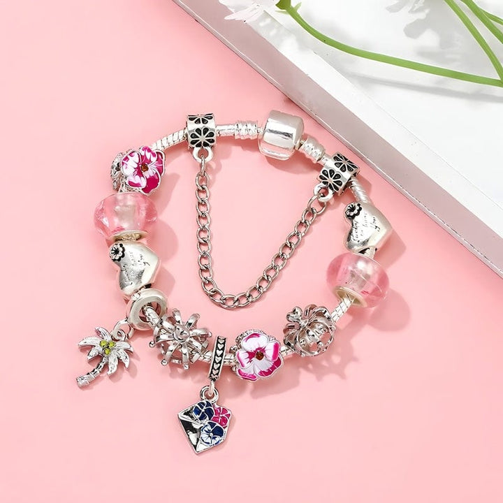 Palm Tree Charm Bracelet bracelet by Unique Leather Bracelets