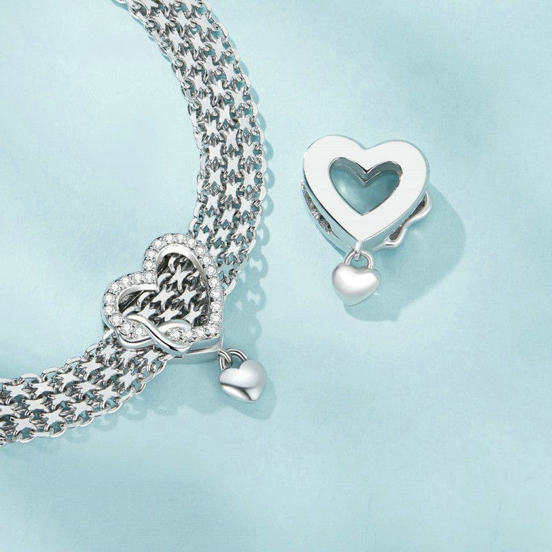 Eternal Heart Clip Charm for Reflex Bracelet Charms Unique Leather Bracelets   