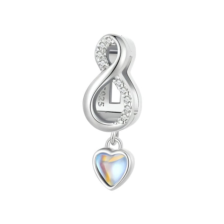 Eternal Love Clip Charm for Reflex Bracelet Charms Unique Leather Bracelets Silver  
