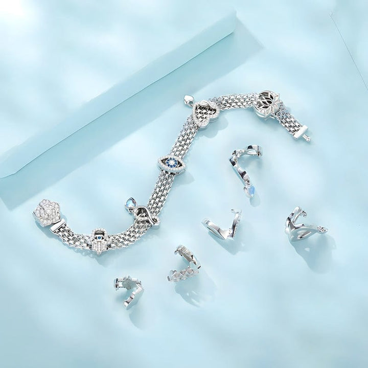 Hand Of Fatima Clip Charm for Reflex Bracelet bracelet by Unique Leather Bracelets