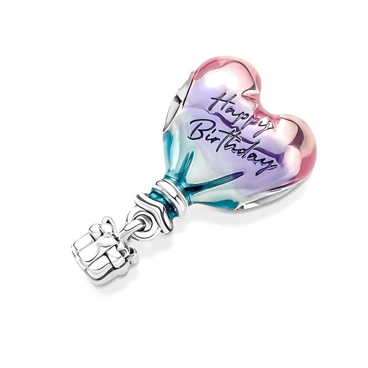 Happy Birthday Charm Hot Air Balloon Gift Charms Unique Leather Bracelets   
