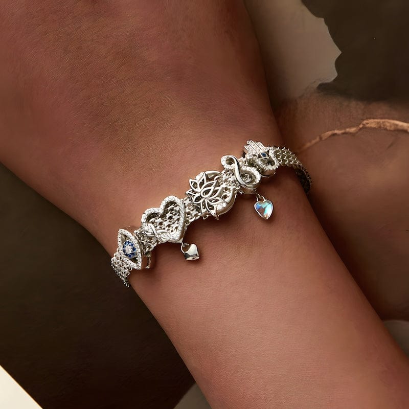 Lotus Clip Charm for Reflex Bracelet bracelet by Unique Leather Bracelets