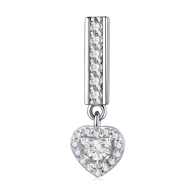 Sparkling Heart Charm for Reflex Bracelet Charms Unique Leather Bracelets Silver  
