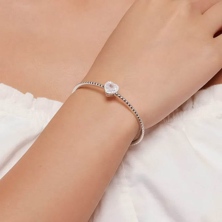 Heart Shaped Zircon Cuff Bracelet Cuff Unique Leather Bracelets   