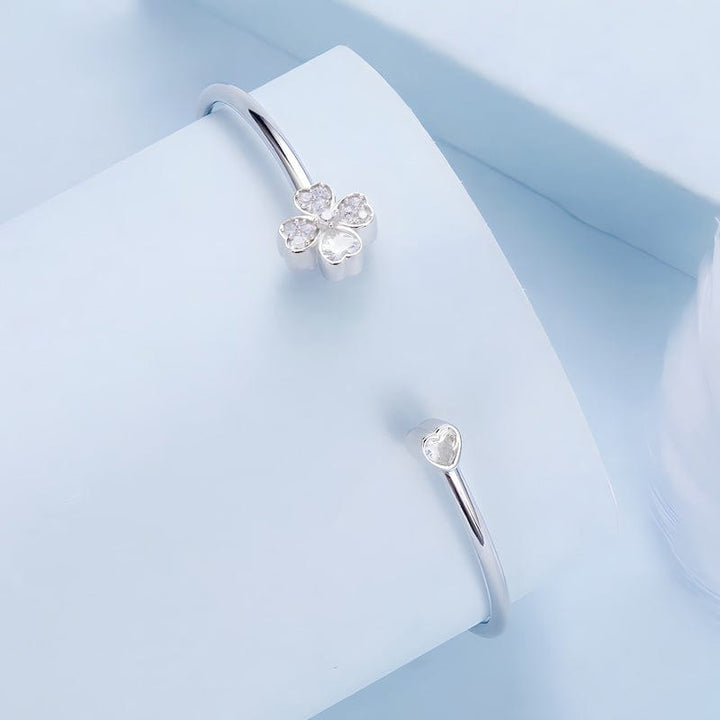 Lucky Four-Leaf Clover Cuff Bracelet bracelet by Unique Leather Bracelets