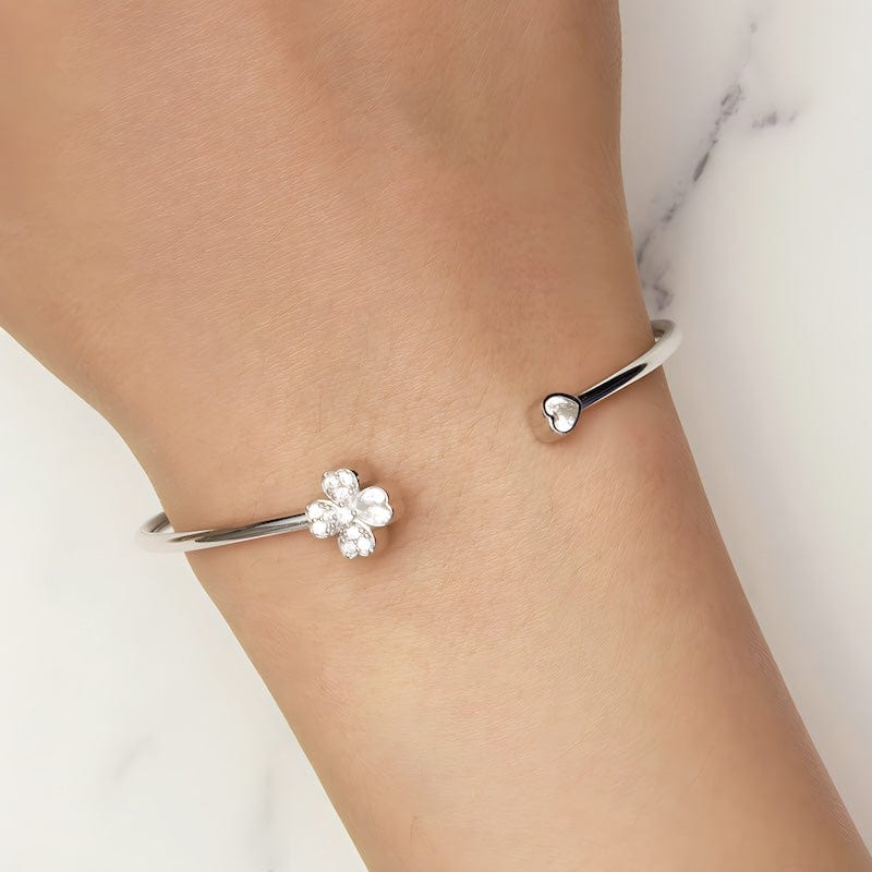 Lucky Four-Leaf Clover Cuff Bracelet bracelet by Unique Leather Bracelets