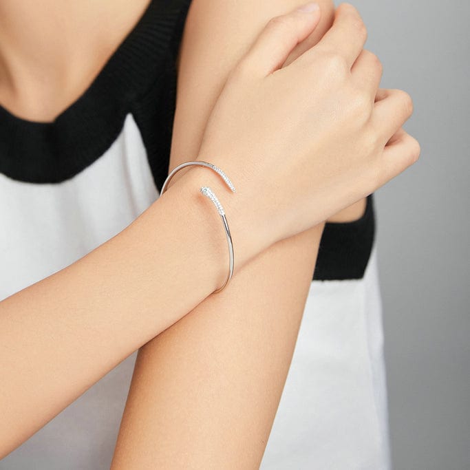 Silver Spirit Snake Cuff Bracelet bracelet by Unique Leather Bracelets