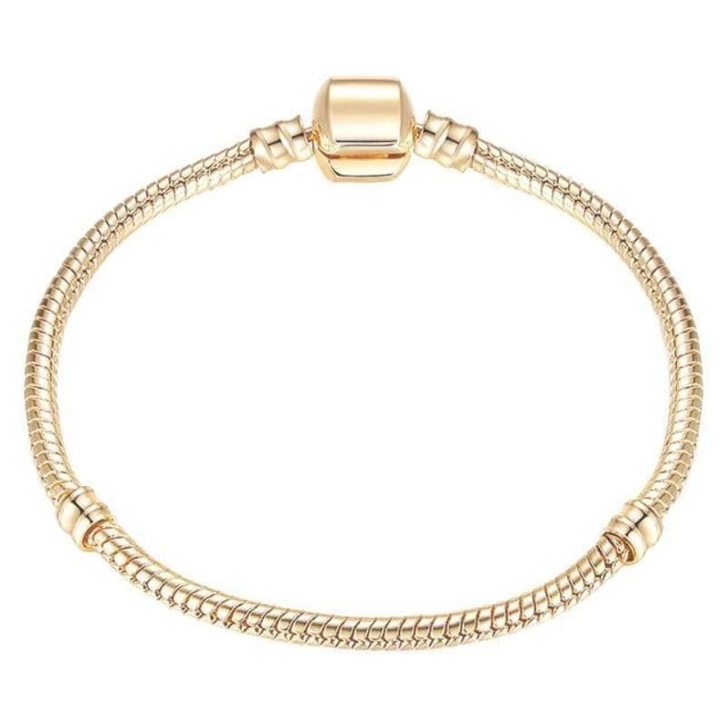 Hidden Pandora Styled Shimmering Chain Bracelet (Free) Gold / 17cm