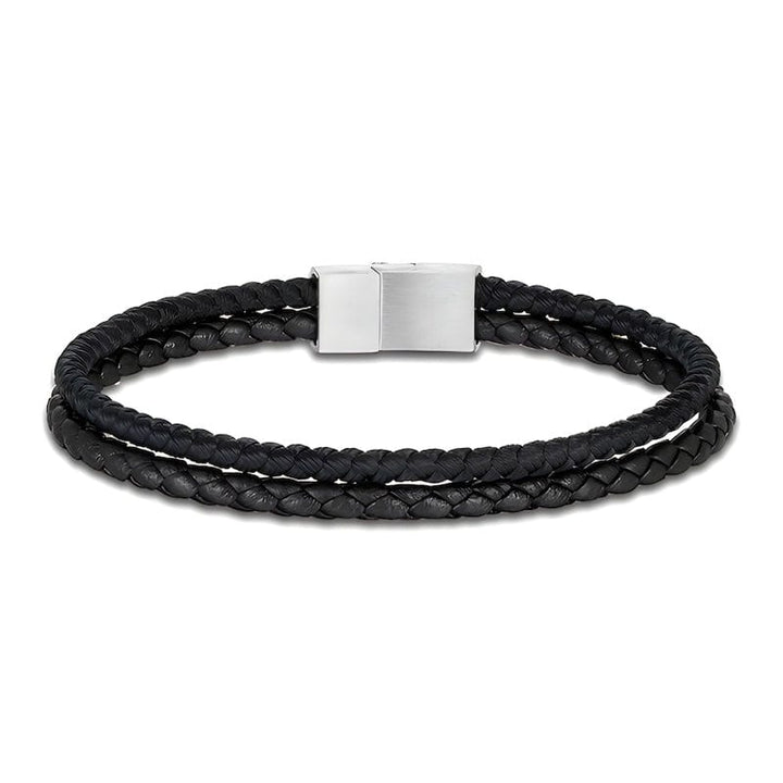 Double Color Strand Rope & Leather Bracelet bracelet by Unique Leather Bracelets