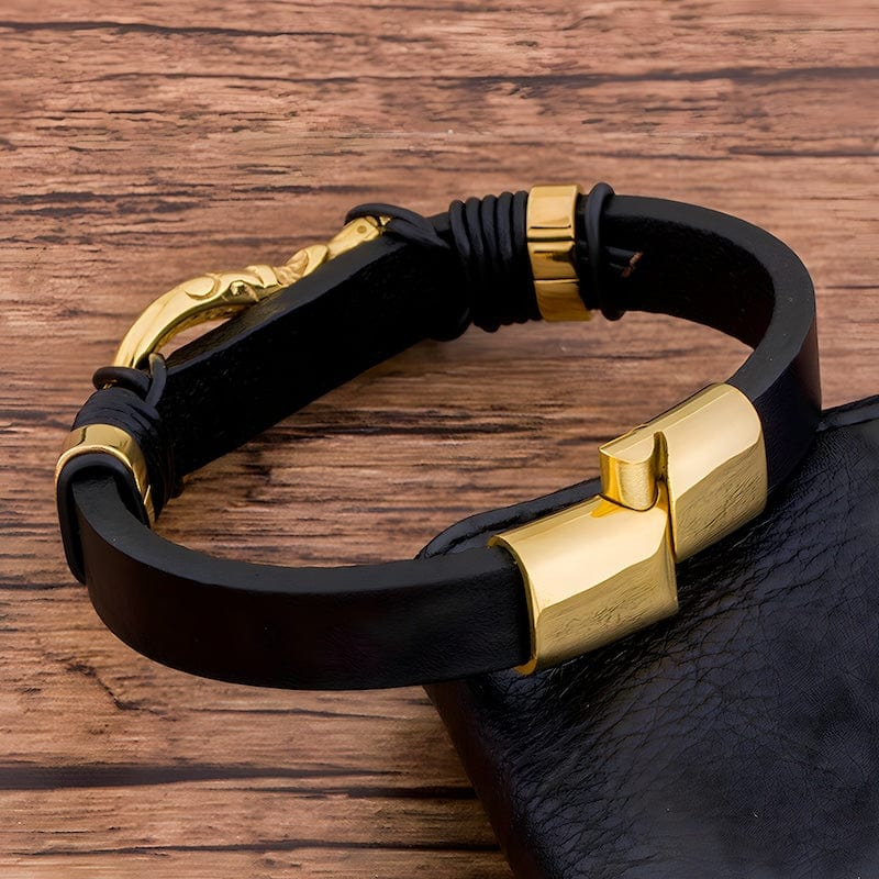 Fish Hook Charm Genuine Leather Bracelet bracelet by Unique Leather Bracelets