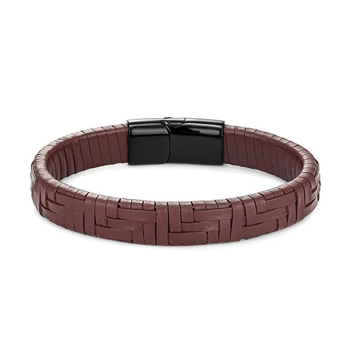 Hand Woven Multicolor Mens Leather Bracelet bracelet by Unique Leather Bracelets