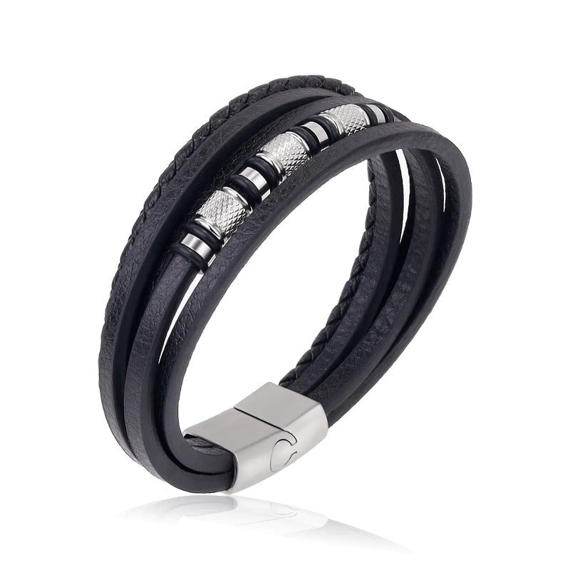 Multilayer Leather Bracelets for Men: Rugged and Refined bracelet by Unique Leather Bracelets