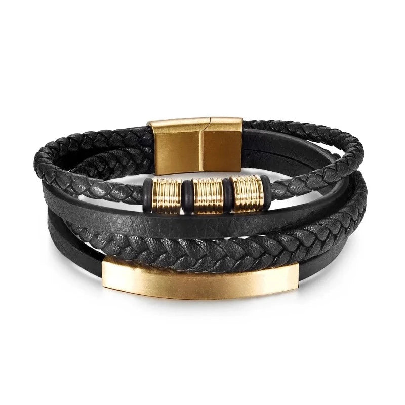 Multilayer Leather Bracelets for Men: Rugged and Refined bracelet by Unique Leather Bracelets