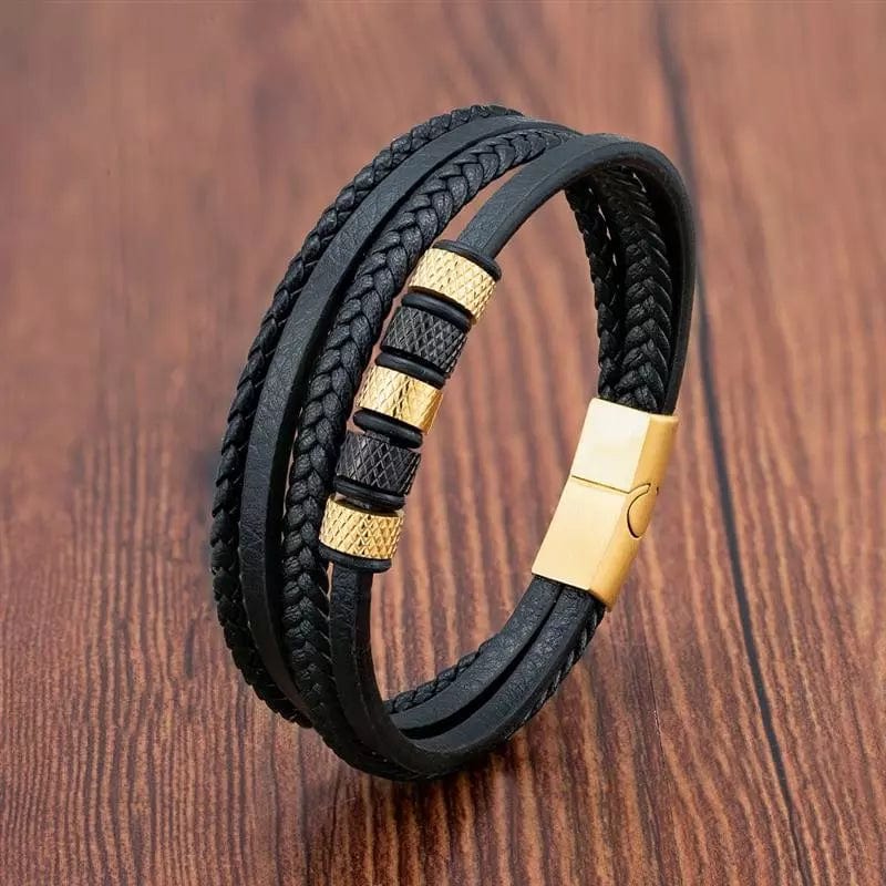 Multilayer Leather Bracelets for Men: Rugged and Refined bracelet by Unique Leather Bracelets