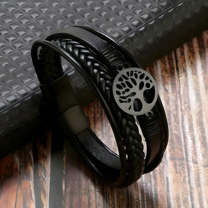 Tree Of Life Multilayer Leather Bracelet bracelet by Unique Leather Bracelets
