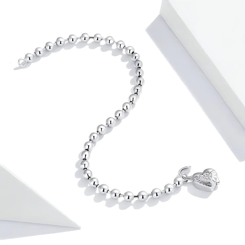 Love Heart Bead Chain Bracelet Link Chain Unique Leather Bracelets   