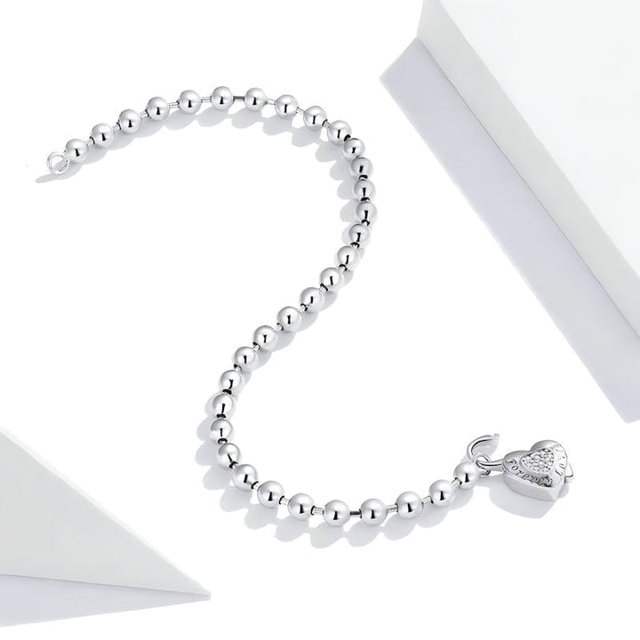 Love Heart Bead Chain Bracelet Link Chain Unique Leather Bracelets   