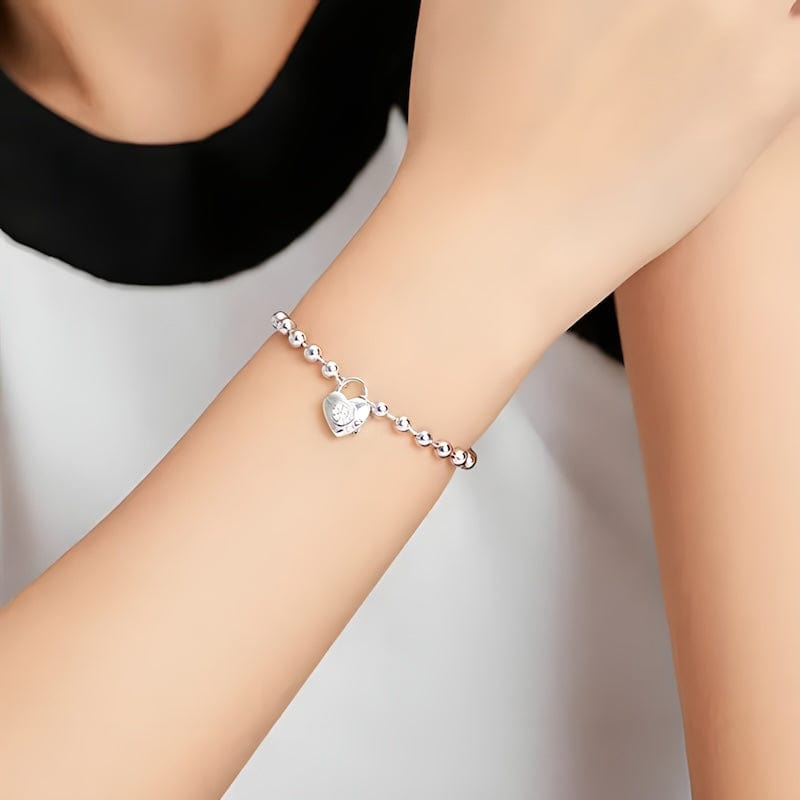 Love Heart Bead Chain Bracelet Link Chain Unique Leather Bracelets   