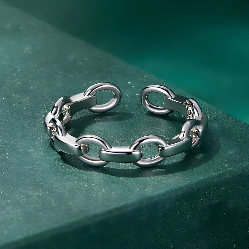 Chain Ring Sterling Silver bracelet by Unique Leather Bracelets
