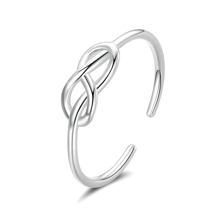 Friendship Infinity Symbol Ring Rings Unique Leather Bracelets Adjustable Silver 
