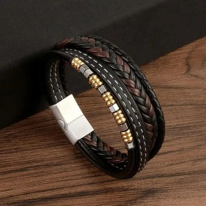 Wrap Bracelet Leather Mens Stack Tiger Bead Tree Of Life Wrap Unique Leather Bracelets   