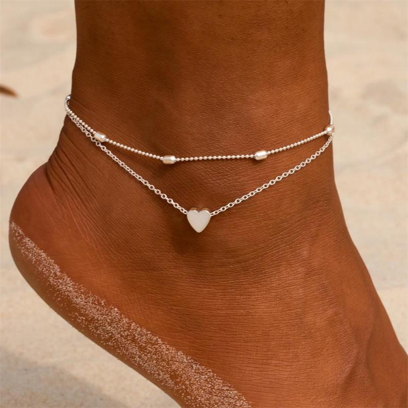 Heart Anklet Bracelet For Women Anklets Unique Leather Bracelets   