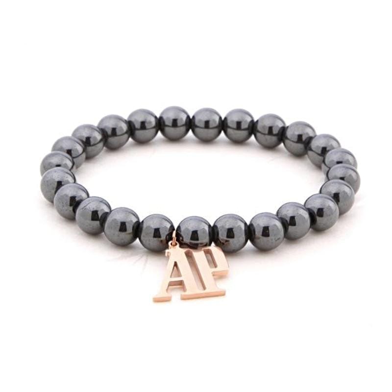 AP Beaded Beaded Unique Leather Bracelets Silver/Gold XSmall 10mm