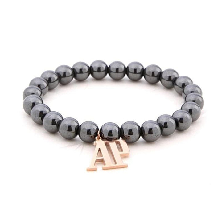 AP Beaded Beaded Unique Leather Bracelets Silver/Gold XSmall 10mm
