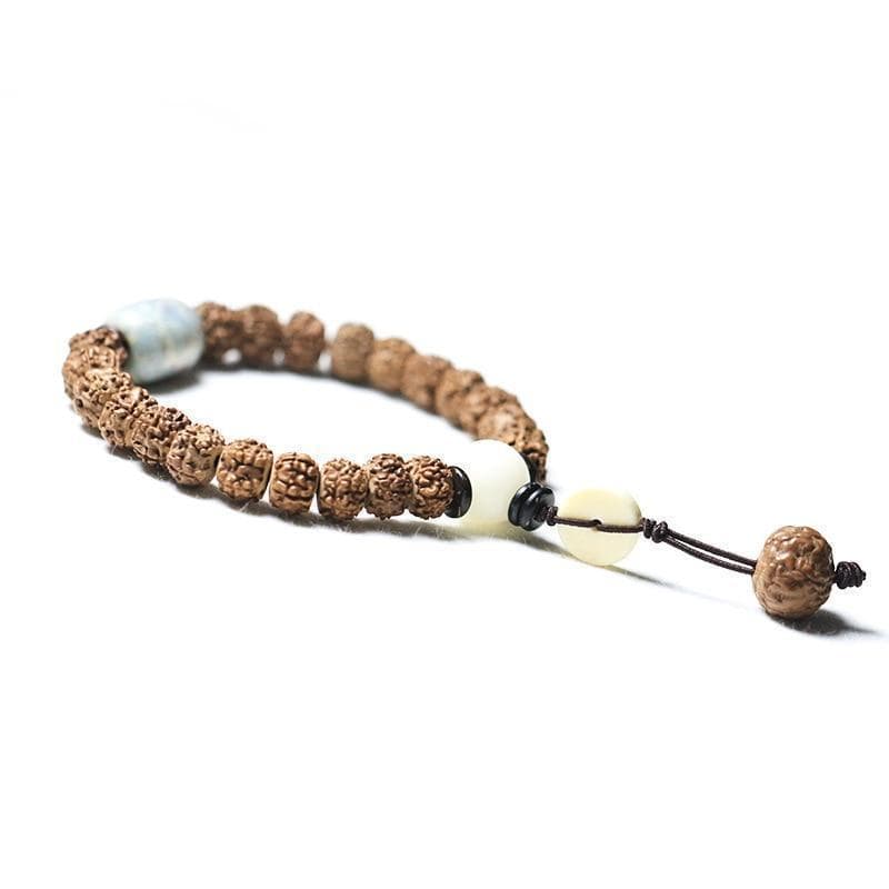 Beaded Bracelets Rudraksha Beaded Bracelets Small / Brown