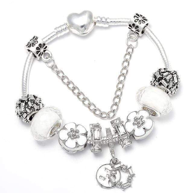 Flower Colourful Beads Charm Bracelet bracelet by Unique Leather Bracelets